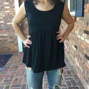 Black babydoll top